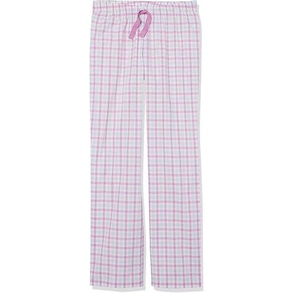 NEW Women's XL Luxury Soft Cotton Poplin Sleep Pants Pajama Pants GINGHAM - Picture 1 of 3